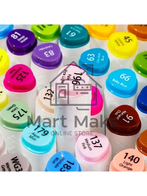 Набор маркеров для скетчинга Deli E70803-60 Color Emotion 11мм, 150мм, трехгранный корпус, двойной пишущий наконечник, 1-7мм, 60 цветов, ассорти, пластиковая коробка (60шт.)