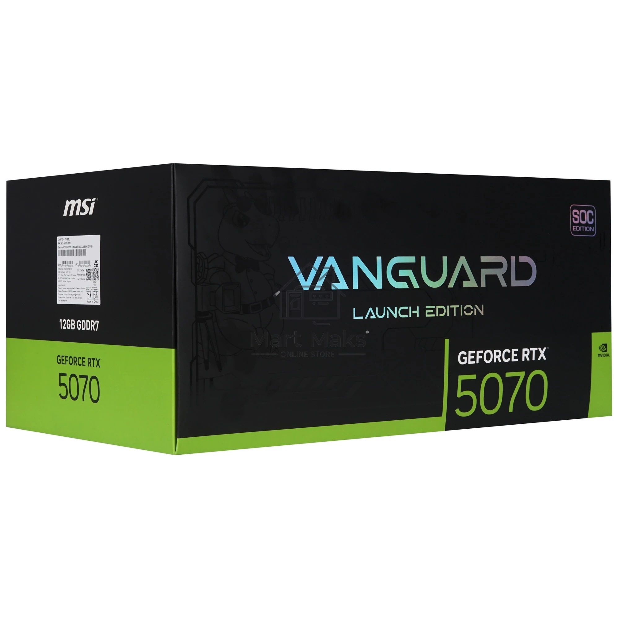 Видеокарта MSI RTX5070 VANGUARD SOC 12GB GDDR7 192bit 3xDP HDMI 3FAN RTL