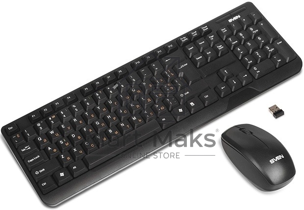 Комплект клавиатура + мышь SVEN Comfort 3300 Wireless Беспроводной SV-03103300WB