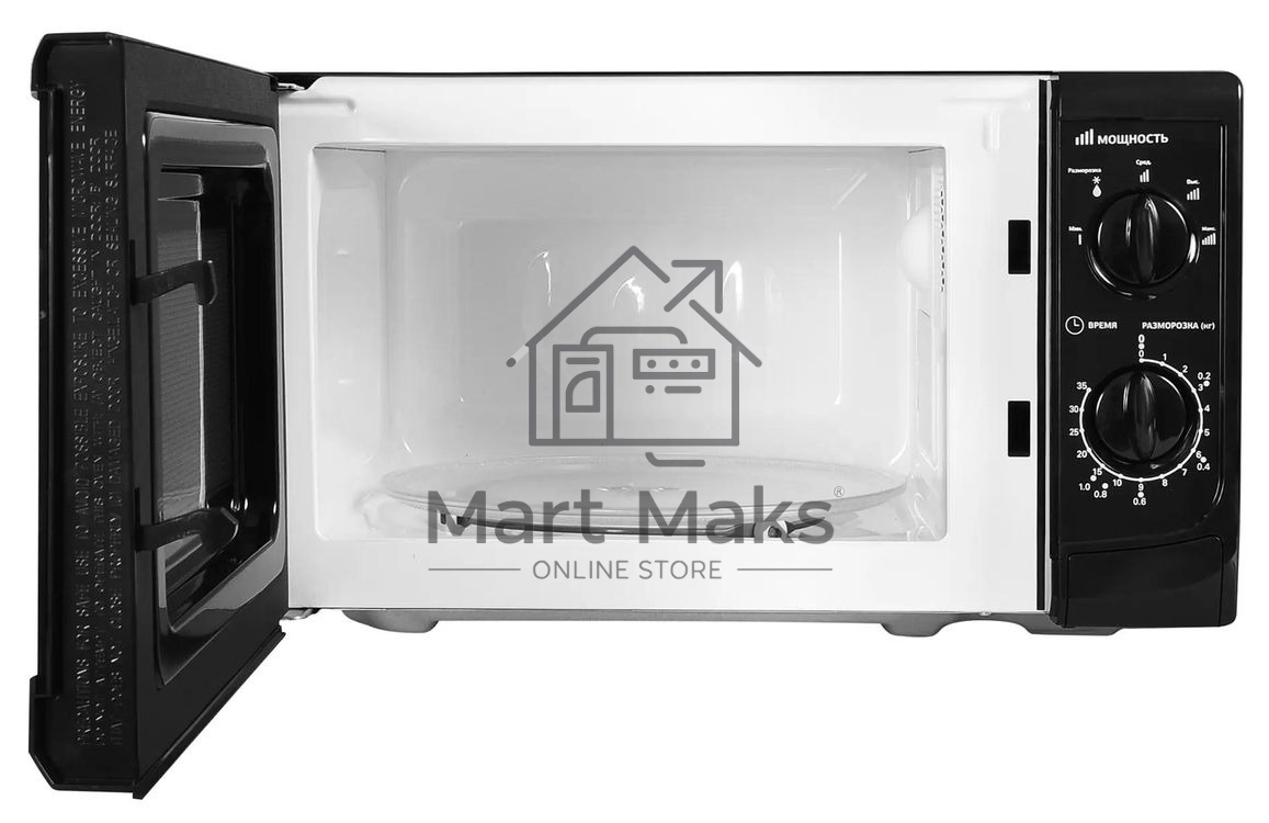 Микроволновая печь Starwind SWM5720 черный, 20 л, 700 Вт, переключатели - поворотный механизм