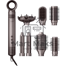 Фен-щётка Tuvio HBI1419 коричневый, 1500 Вт, ионизация, 40/50/70 мм