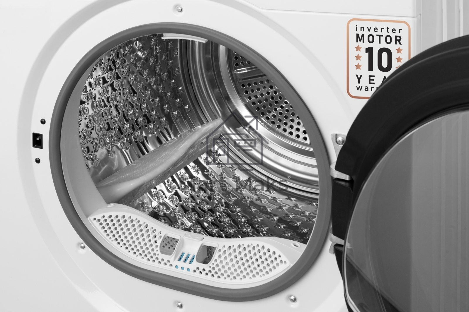 Сушильная машина Weissgauff WD 999 Heat Pump Full Touch белый/черный, 10 кг, сушка - тепловой насос, программ - 16, 60 x 85 x 62 см