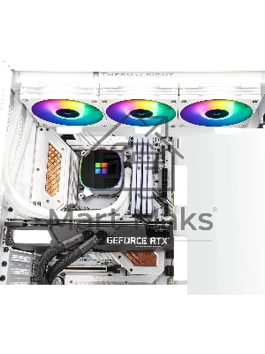 Система водяного охлаждения Thermalright Frozen Horizon 360 ARGB Soc-AM5/AM4/1151/1200/2066/1700 белый 4-pin 28.1dB Al Ret (F-HORIZON-360-WH)