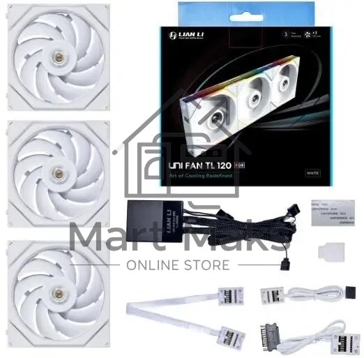 Вентилятор Lian-Li Uni Fan TL 120 Triple ARGB G99.12TL3W.00 белый 2600rpm 33dB 7-pin