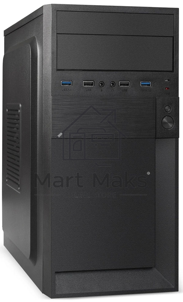 Компьютерный корпус Minitower ExeGate BAA-105U2-01-UNS450 (mATX, БП UNS450 с вент. 12см, 2*USB+2*USB3.0, аудио, черный)