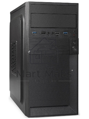Компьютерный корпус Minitower ExeGate BAA-105U2-01-UNS450 (mATX, БП UNS450 с вент. 12см, 2*USB+2*USB 3.0, аудио, черный)