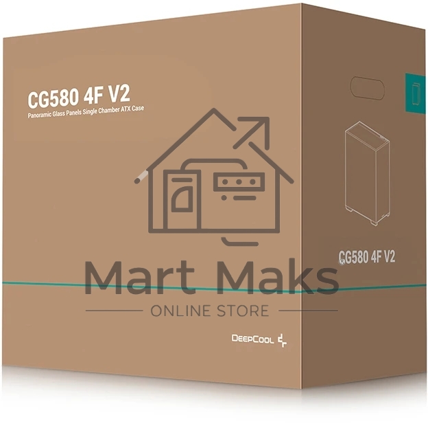 Компьютерный корпус Deepcool CG580 4F V2 без БП, боковое окно (панорама), 4x120mm ARGB PWM вентилятора, черный, ATX (R-CG580-BKADA4-G-2)