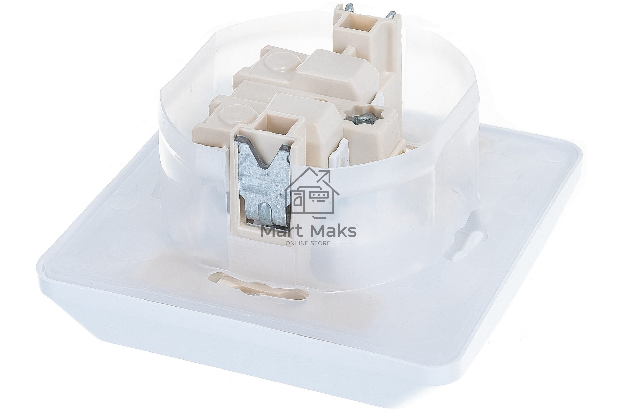 Розетка 1-м СП Этюд защ. шторки с заземл. IP44 бел. SchE PC16-044B