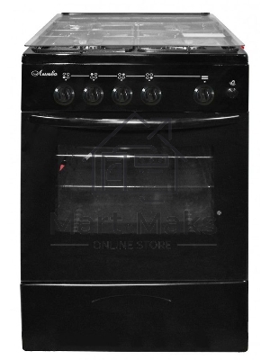 Плита газовая Лысьва ГП 400 МС -2у черный, конфорок 4 газовых, духовка 57 л, 50 см x 84 см x 60 см