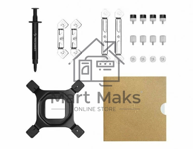 Кулер для процессора DEEPCOOL AN600 черный, 120 мм, алюминий, 1850 об/мин, 24.2 дБ, 4 pin, 180 Вт, 67 мм