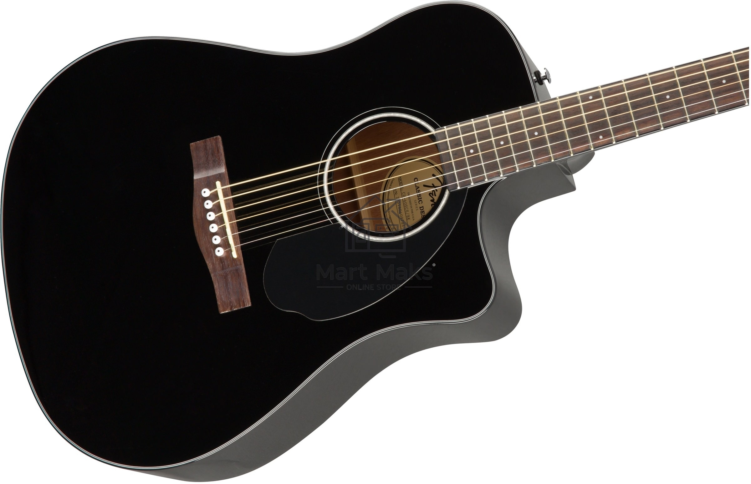 Электроакустическая гитара FENDER CD-60SCE Dread Black WN