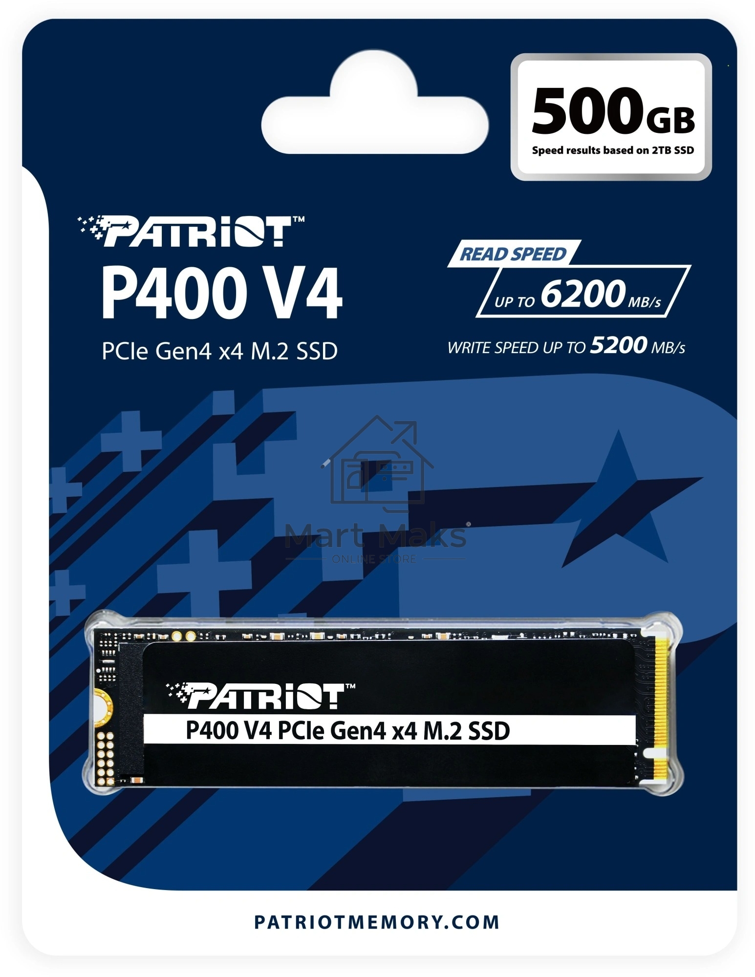 Накопитель SSD Patriot M.2 2280 500Gb P400VP500GM28H