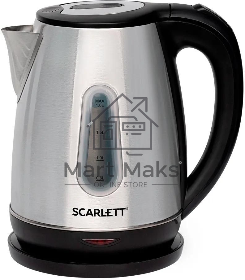 Чайник электрический SCARLETT SC-EK21S36, 1.8л, 2200Вт, черный