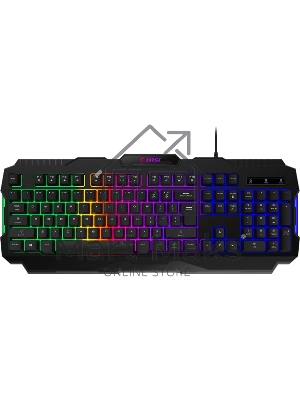 Клавиатура проводная MSI FORGE GK100, Wired, RGb lighting, Anti-ghosting Capability, Black