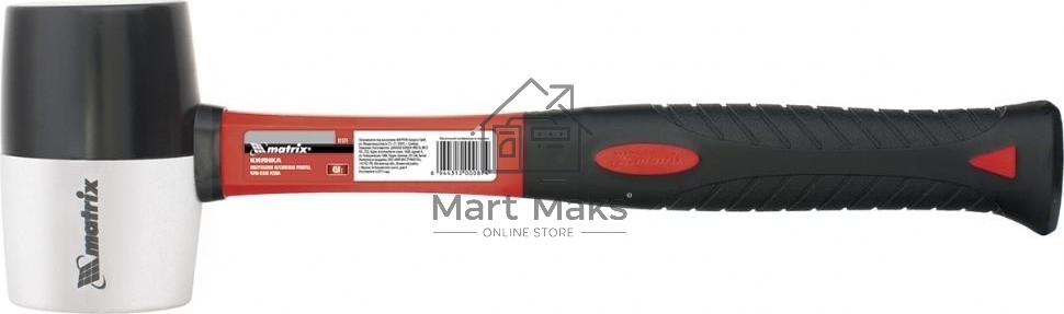 Киянка Matrix 11170 резиновая, 225 г, чернобелая резина, фибергласовая рукоятка