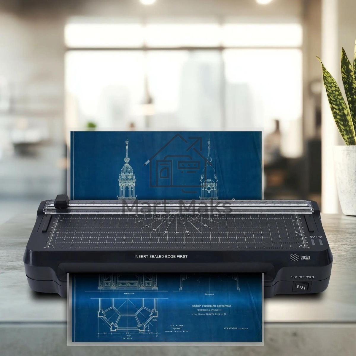 Ламинатор Cactus CS-LAB-F1 черный A4 (70-125мкм) 25 см/мин (2 вал.) хол. лам. лам. фото