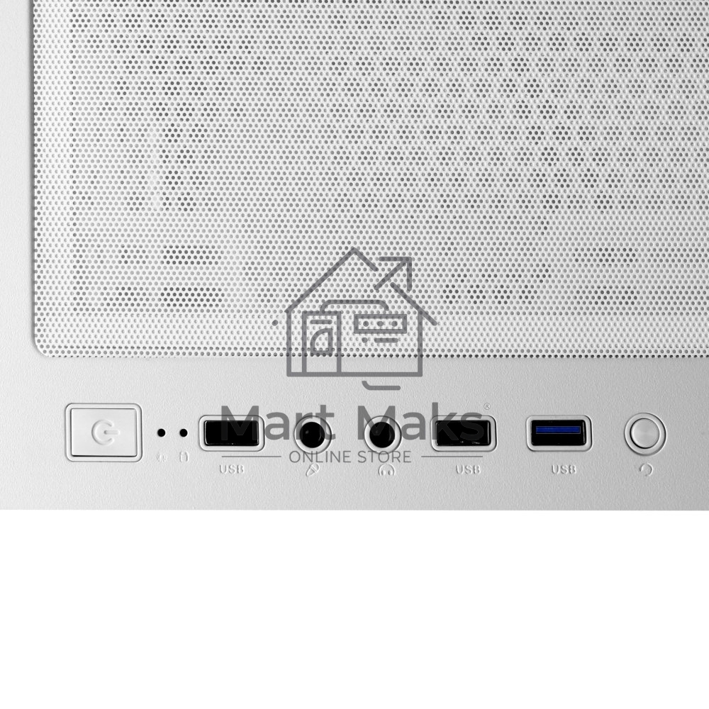 Компьютерный корпус Ginzzu GL 185 белый боковая дверца закаленное стекло на петлях на магнитах