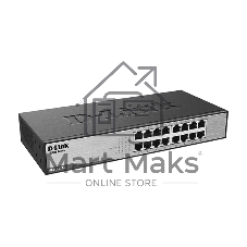 Коммутатор D-Link DES-1016D/I1A, 16×100 Мбит/с, неуправляемый