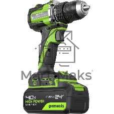 Дрель безударная Greenworks DD560 патрон:быстрозажимной реверс (3708407CUB)