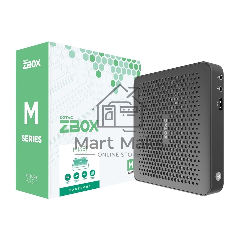 Платформа системного блока с ЦПУ Zotac ZOTAC ZBOX MI351, Barebone, Intel N100, WIFI, BT, EU PLUG 1x DDR5-4800 SODIMM, M.2 SSD SLOT, 1x GLAN, DP/HDMI