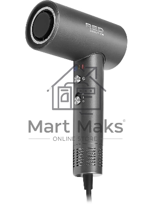 Фен Red Solution RF-510, 1400Вт, серый/серебристый