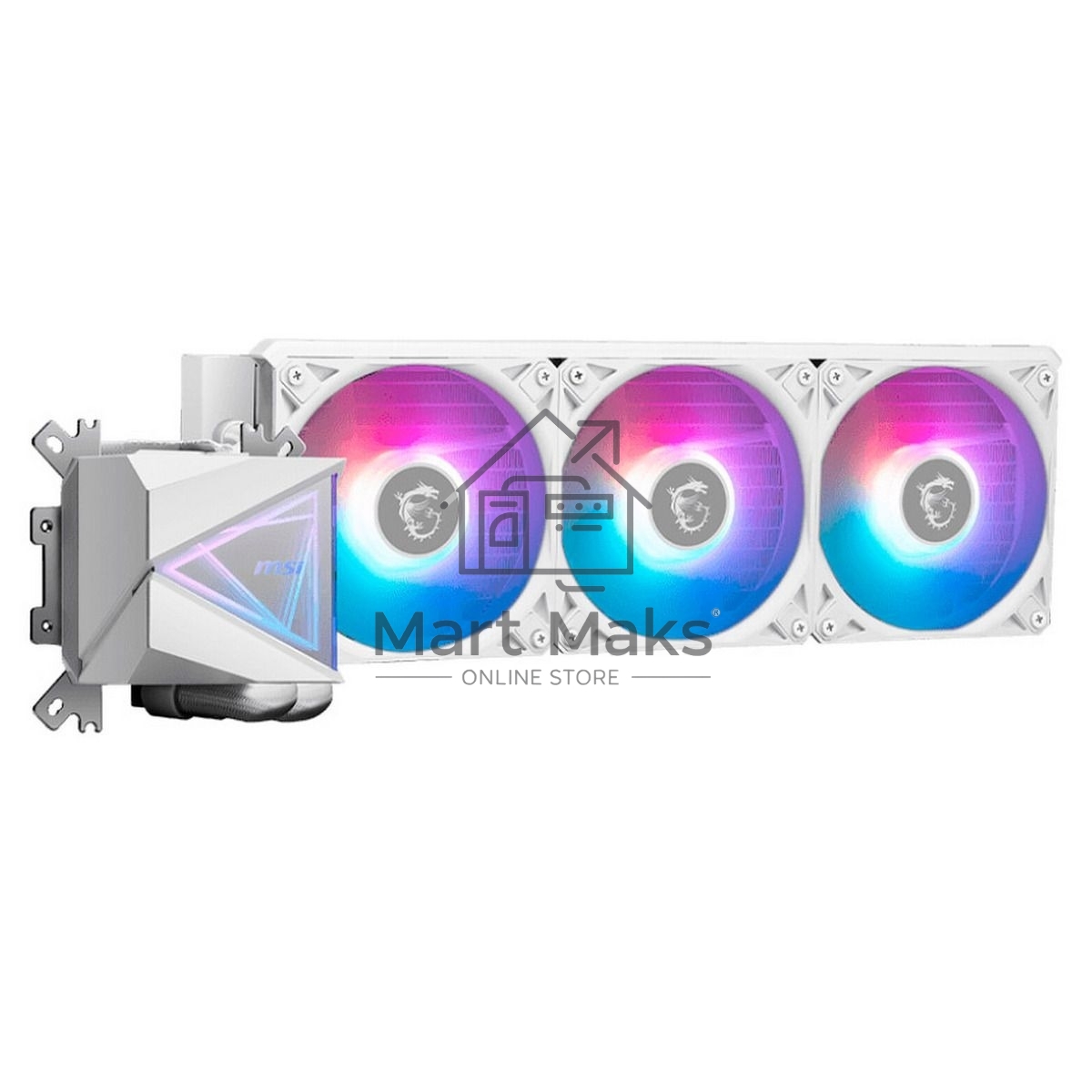 Жидкостная система охлаждения MSI MAG CORELIQUID I360 WHITE 3x ARGB Gen2 Fan, ARGB Gen2 Block, Color Box