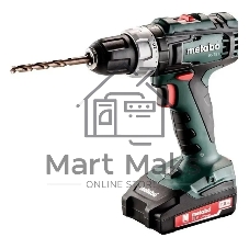 Дрель-шуруповерт Metabo BS 18 L BL Set, 18 В, 2 Ач, 65 Нм, щеточный