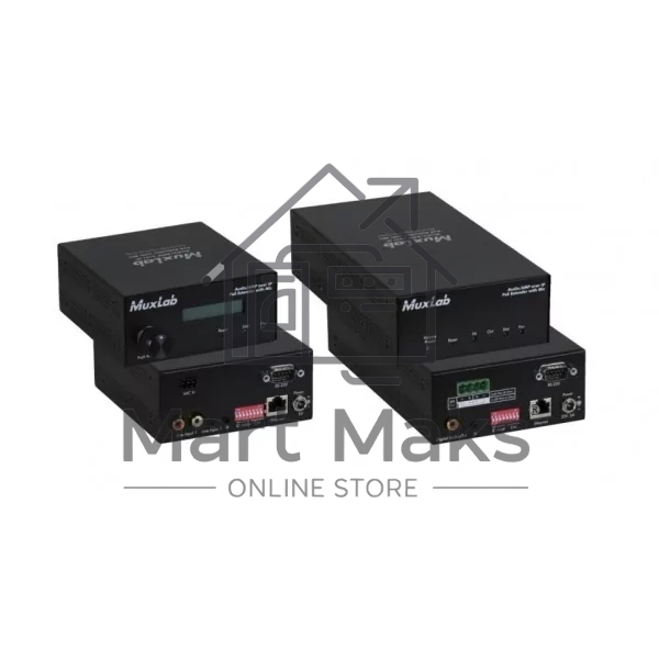 Приемник-декодер Audio over IP 500755-AMP-RX-EU MuxLab 500755-AMP-RX-EU, сжатие MJPEG, с функцией локального усиления аудио на 50Вт