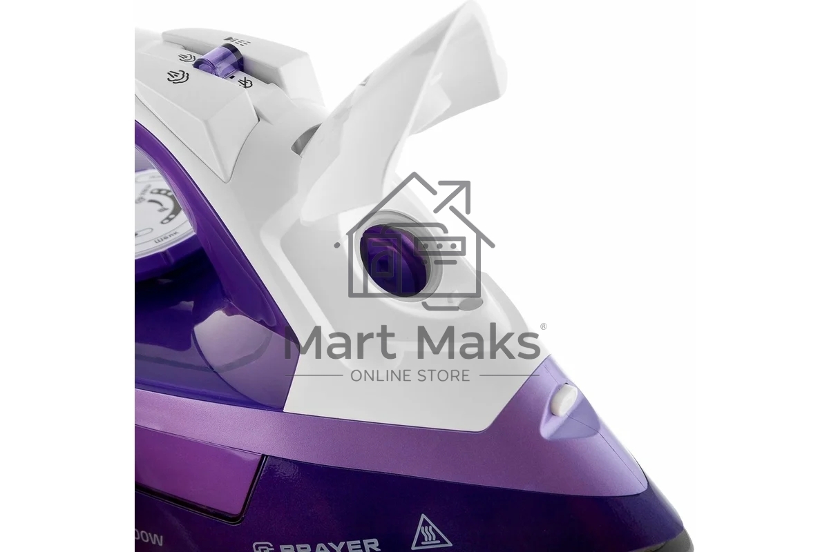 Паровой утюг BRAYER BR4004, 2400 Вт, 280 мл, 140 г/мин, керам.подошва, антикап, разбрызг, самоотчис