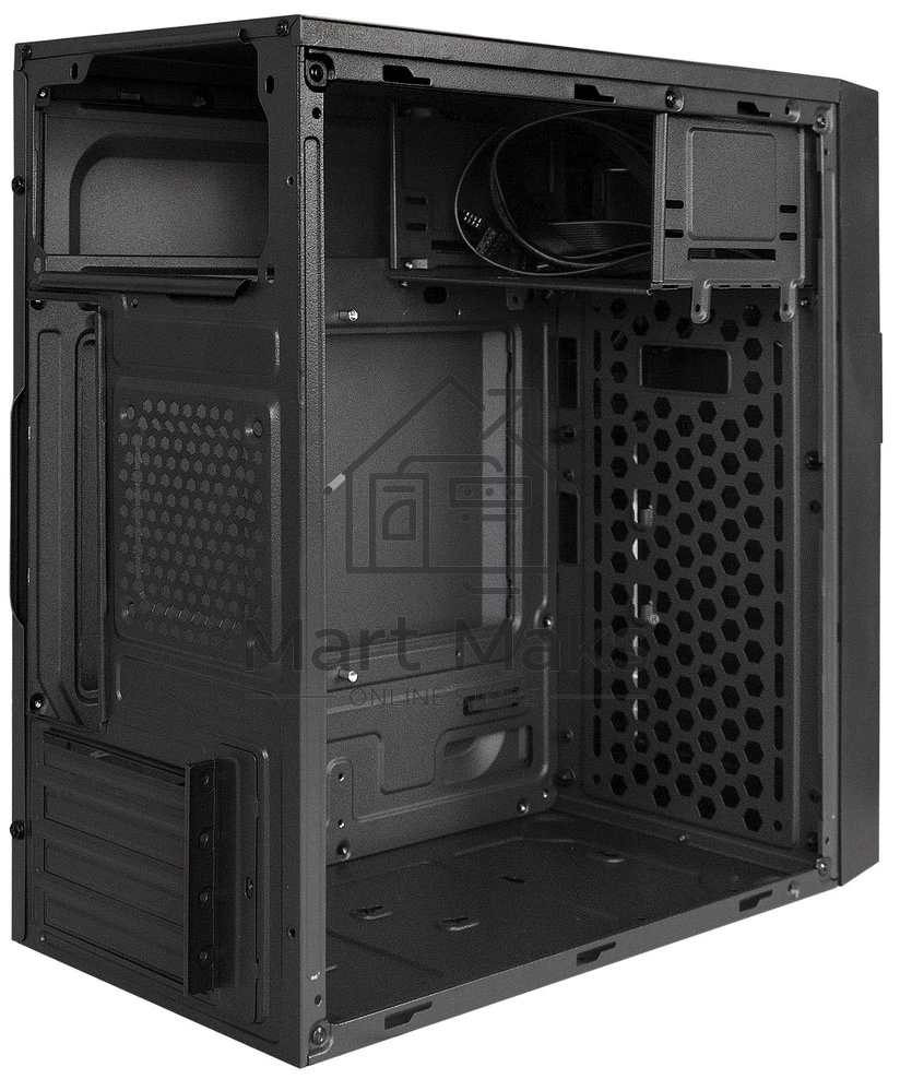 Компьютерный корпус Minitower ExeGate BAA-105-01-UNS450 (mATX, БП UNS450 с вент. 12см, 2*USB, аудио, черный)