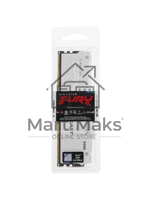 Оперативная память Kingston Fury Beast, DDR5, 16Gb (1x16Gb), 5600MHz, CL40, DIMM, радиатор, RGB, белый