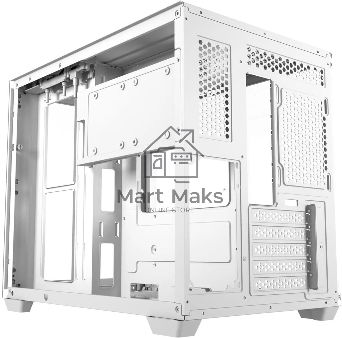 Компьютерный корпус Bloody BD-CC108 белый без БП mATX 9x120mm 2xUSB3.0 audio bott PSU
