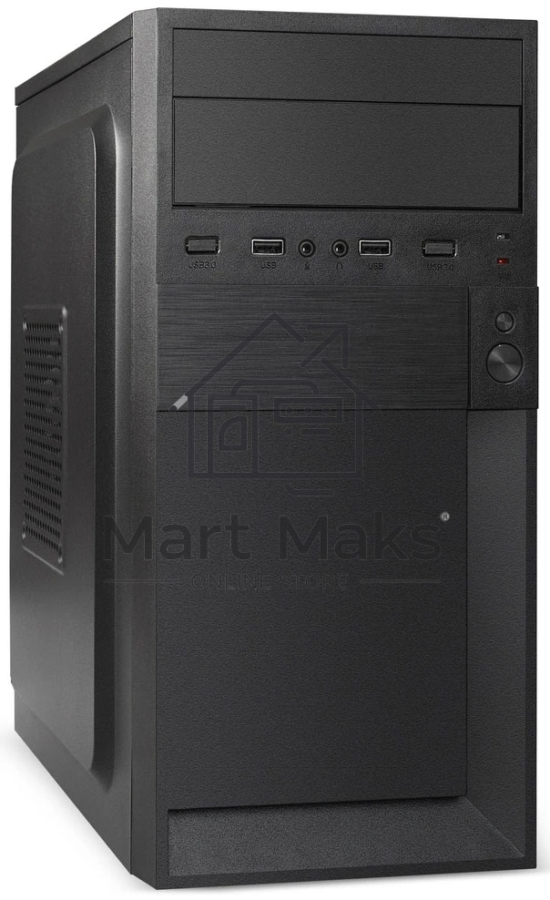 Компьютерный корпус Minitower ExeGate BAA-105-01-UNS450 (mATX, БП UNS450 с вент. 12см, 2*USB, аудио, черный)
