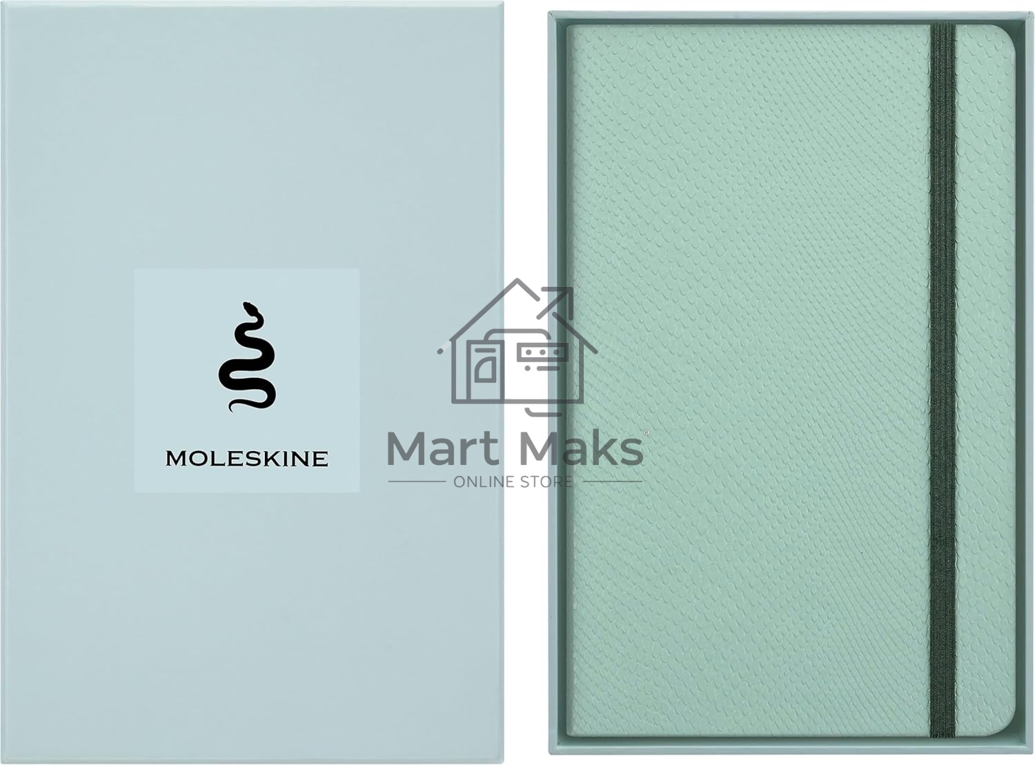Блокнот Moleskine LIMITED EDITION YEAR OF THЕ SNAKE LECNYSNKVEGMBOX 130х210мм, 176 страниц, линейка, подарочная коробка, мятный Mamba
