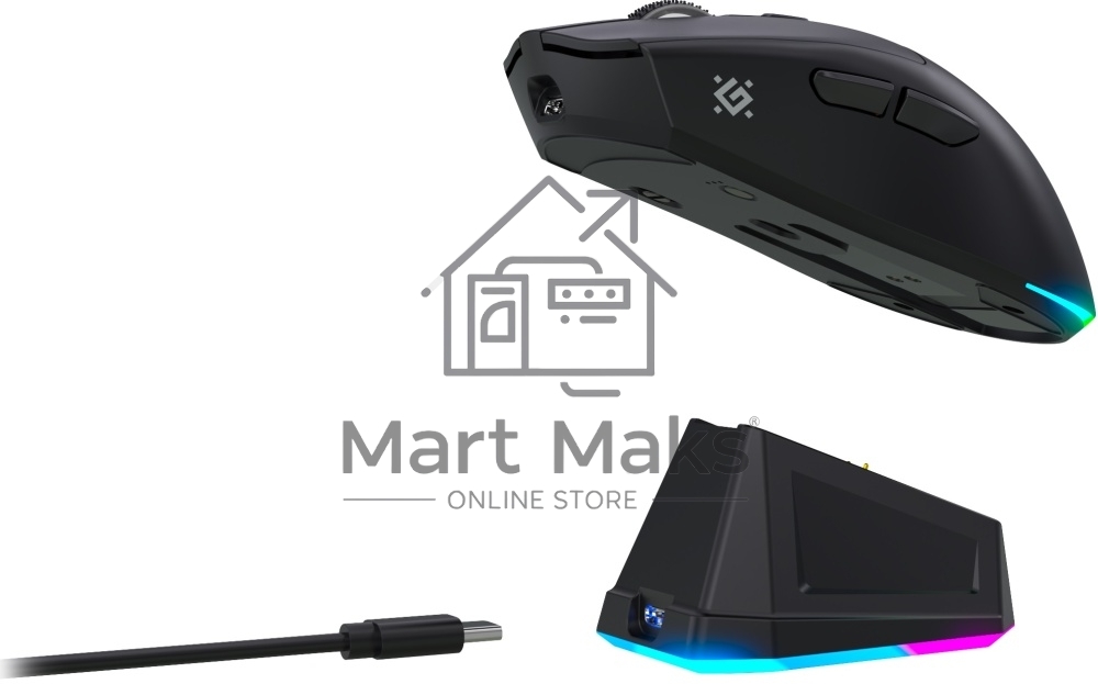 Мышь беспроводная/проводная Defender Starlight GM-186 черный, 1600 dpi, радиоканал, Bluetooth, USB, кнопки - 7