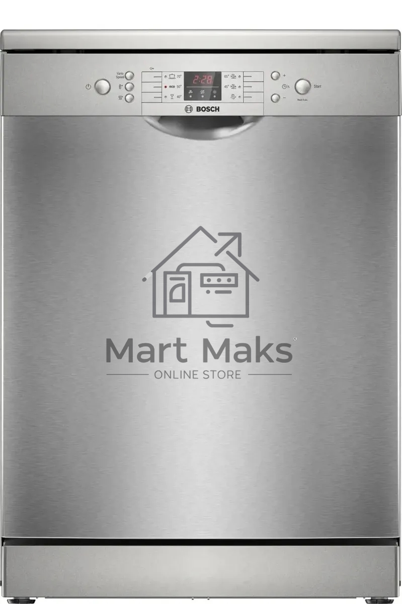 Посудомоечная машина Bosch SMS26DI00T, серебристый, 60 см, 13 компл., сушка теплообменник, 48 дБ, класс D