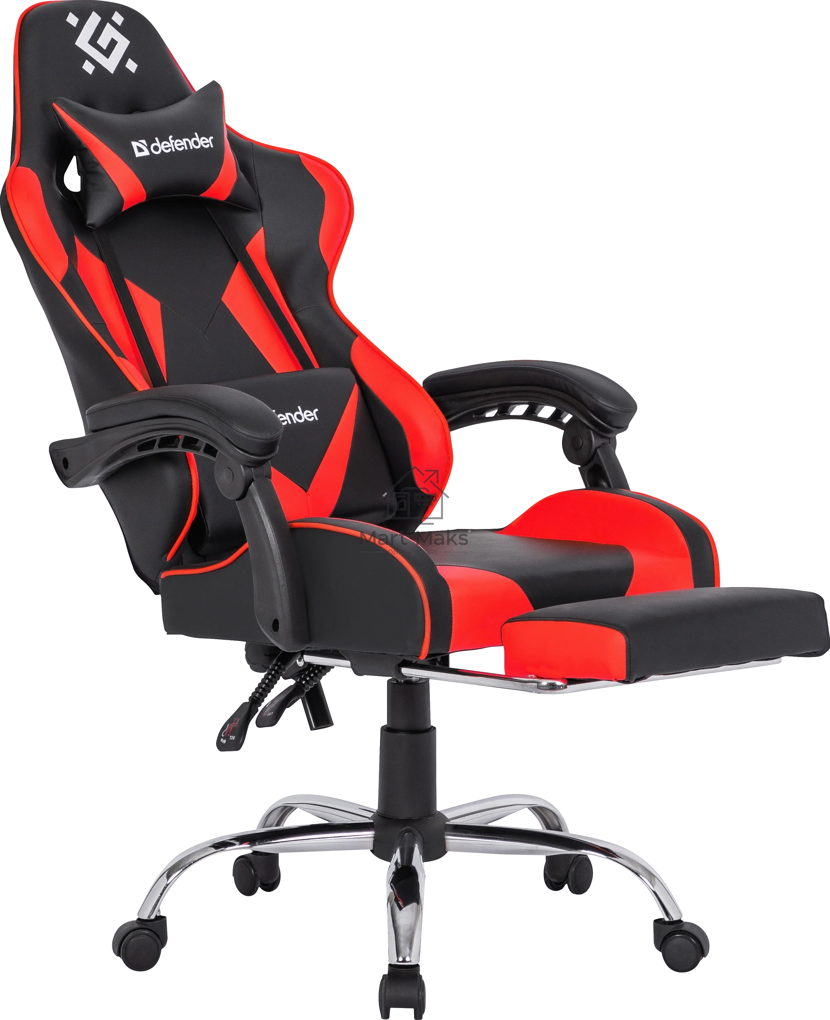 Кресло игровое Defender PILOT RED/BLACK