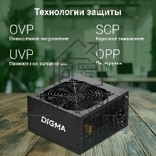 Блок питания Digma DPSU-450W RTL, 450Вт, 120мм, черный