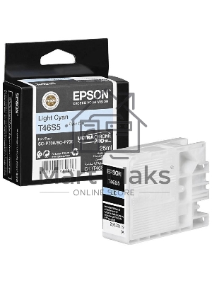 Картридж струйный Epson T46S5 (C13T46S500) светло-голубой (25 мл) для SureColor SC-P700