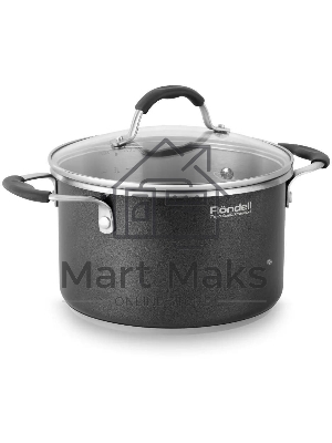 Кастрюля Rondell Stern RDS-010, 3.9л, 20см, с крышкой, серый