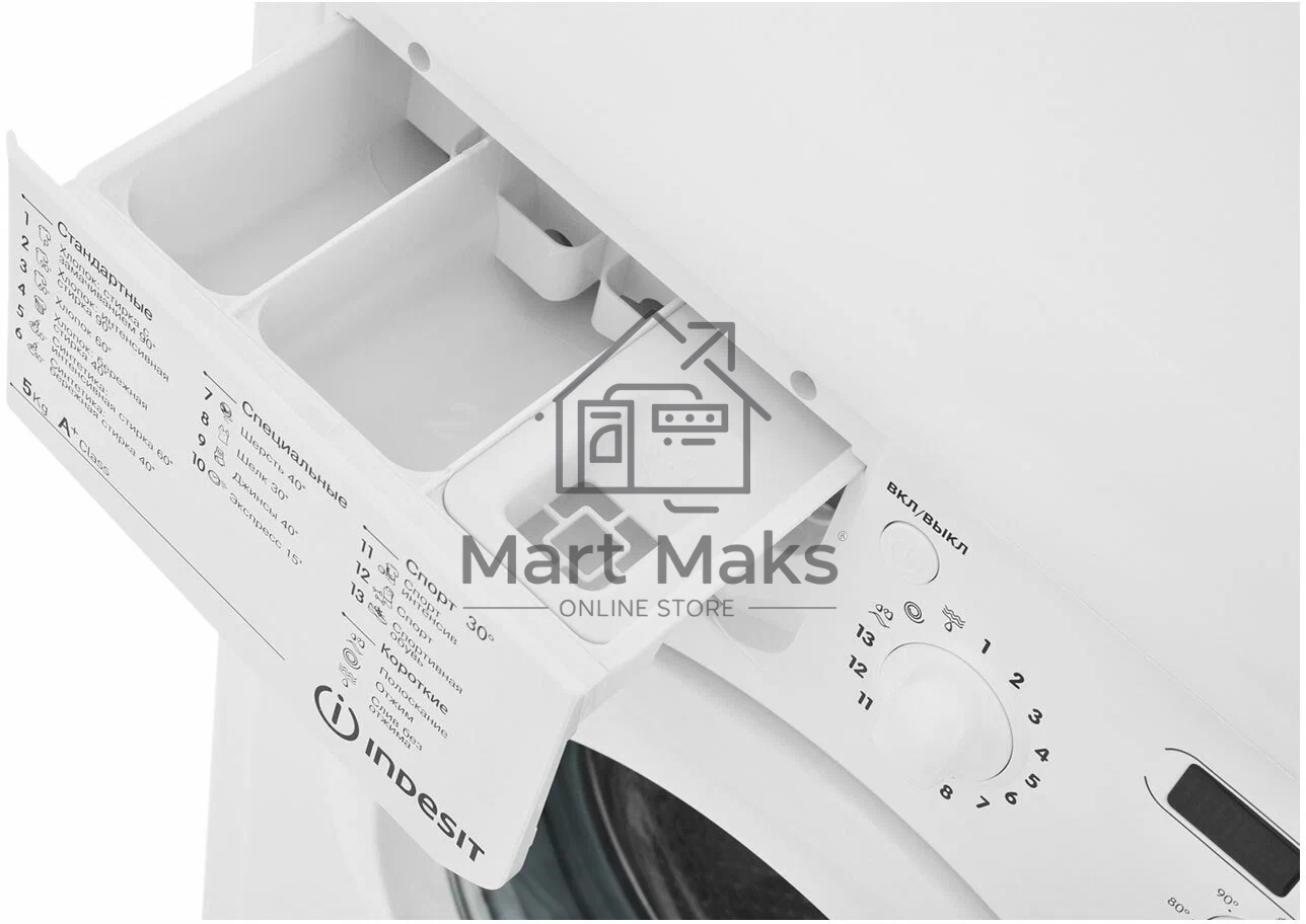 Стиральная машина Indesit IWSD 51051 CIS белый, загрузка фронтальная 5 кг, 1000 об/мин., класс: А