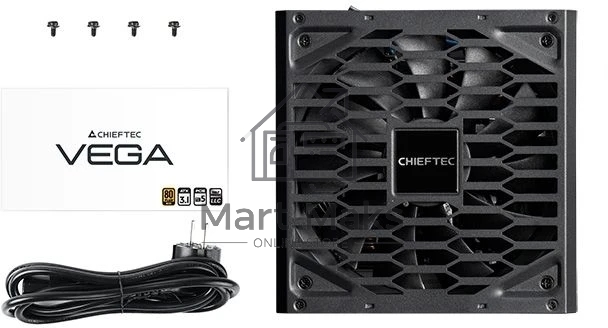 Блок питания Chieftec Vega PPG-750-S, 750Вт, 80 PLUS Gold, 135мм, черный