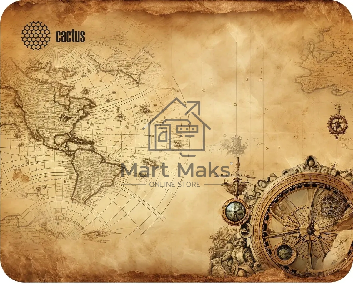 Коврик для мыши Cactus Vintage map 250x200x3мм (CS-MP-D10S)