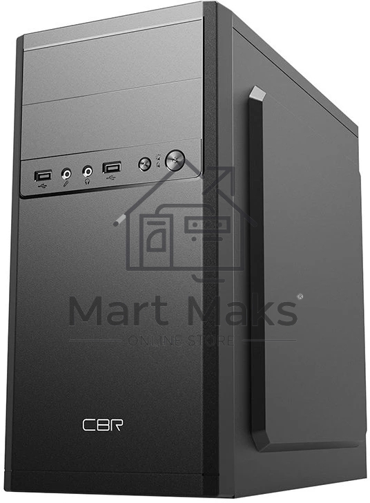 Компьютерный корпус CBR RD873, без БП, mATX Minitower 2хUSB 2.0, HD Audio+Mic, кабель питания 1.2м, черный PCC-MATX-RD873-WPSU