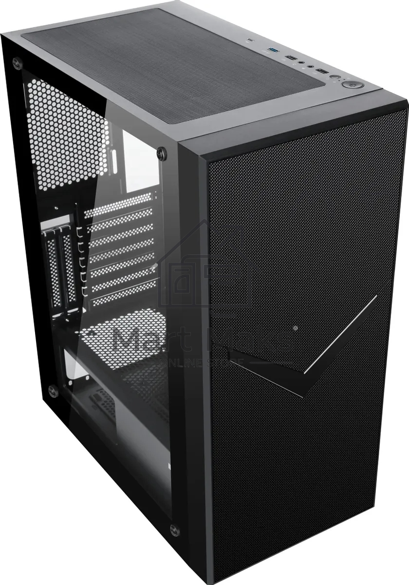 Компьютерный корпус Accord 3501 черный без БП ATX 2xUSB2.0 1xUSB3.0 1xUSB3.1 audio bott PSU