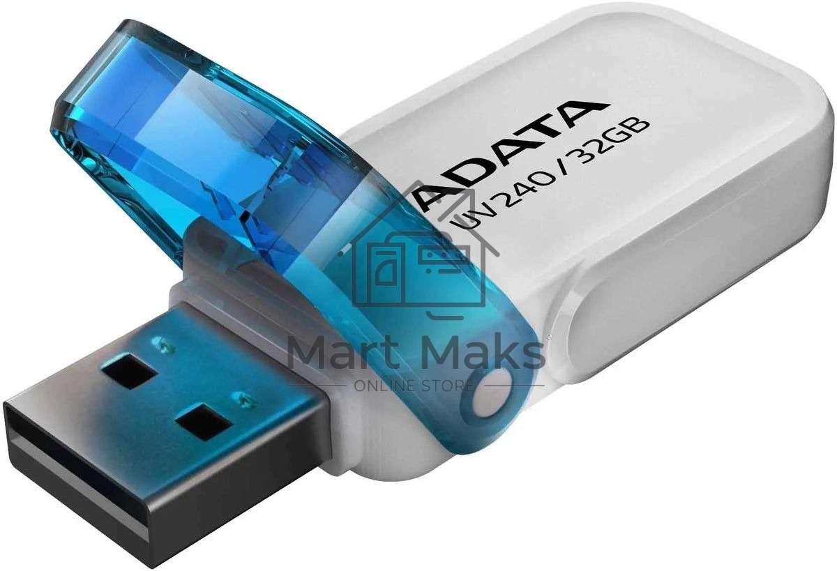 Флешка USB R/W ADATA R/W 32GB ADATA UV240, USB 2.0, белый