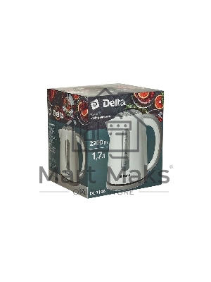 Чайник электрический Delta DL-1106 белый с серым