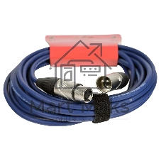 Кабель микрофонный FORCE FMC-05/6 BLXLR (M) - XLR (F), высококачественный балансный, малошумящий с проводниками из безкислородной меди OFC, диаметр 6 мм, профессиональные металлические разъемы, длина 3 м, цвет синий
