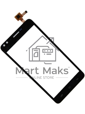 Сенсорное стекло (тачскрин) для Prestigio Muze C3 MultiPhone 3504, черное