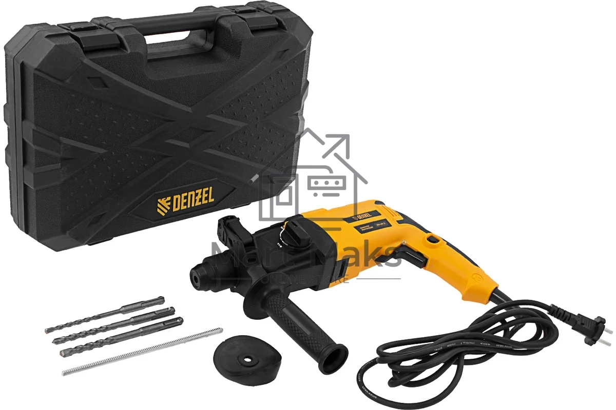 Перфоратор электрический RHH-600-22, SDS-plus, 600 Вт, 2,5 Дж, 2 реж. Denzel